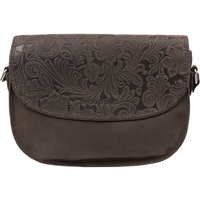 Exklusive kleine Tasche mit Floralprägung, Echt Leder