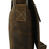 hochwertiger Unisex Messenger-Bag aus geöltem Büffelleder