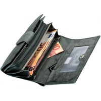 Praktische Damengeldbörse aus Rindsleder mit RFID-Blocker