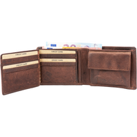 Flache Waschleder-Geldbörse, extra geschmeidig