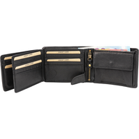 Hochwertige Waschleder-Geldbörse, extra geschmeidig, Used -Look