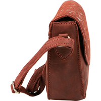 Exklusive kleine Tasche mit Floralprägung, Echt Leder