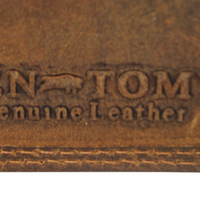 flache Geldbörse aus Büffelleder mit RFID-Blocker und Volllederausstattung