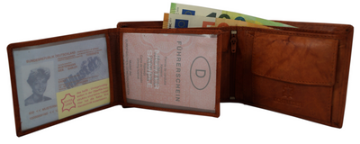 klassische Bifold-Geldbörse aus weichem Echt Leder