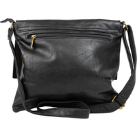 Besonders flache Umhängetasche aus weichem Kunstleder