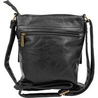 Extra flache, elegante Umhängetasche aus weichem Kunstleder