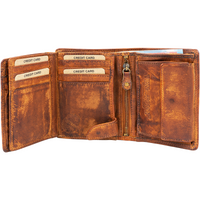 Hochwertige Waschleder-Geldbörse, extra geschmeidig