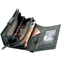 Praktische Damengeldbörse aus Rindsleder mit RFID-Blocker