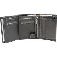 Klassische Geldbörse im Hochformat, Rindsleder mit RFID-Blocker