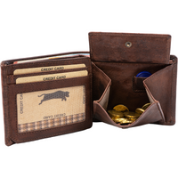 Flache Waschleder-Geldbörse, extra geschmeidig