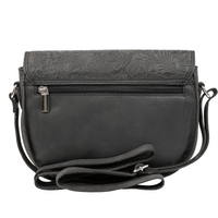 Exklusive kleine Tasche mit Floralprägung, Echt Leder