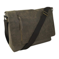 Collegetasche aus Canvas/Kunstleder mit langem Gurt und geschicktem Aufbau. DIN A4