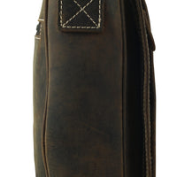 Großer Messenger-Bag aus Büffelleder mit Vollausstattung