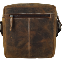 hochwertiger Unisex Messenger-Bag aus Büffelleder mit Vollausstattung