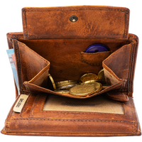 Hochwertige Waschleder-Geldbörse, extra geschmeidig