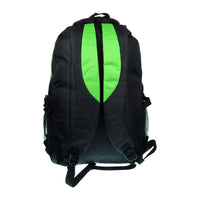 großer Rucksack mit gepolsterten Gurten und farbigen Akzenten