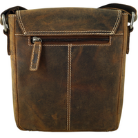 hochwertiger Unisex Messenger-Bag aus Büffelleder mit Vollausstattung