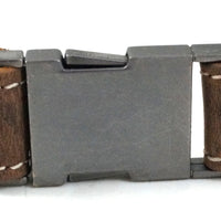 flache Vintage Bauchtasche aus Pull-Up Büffelleder