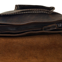 Großer Messenger-Bag aus Büffelleder mit Vollausstattung