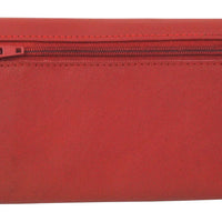 praktische Damengeldbörse aus weichem Rindsleder mit vielen Kartenfächern, RFID-safe