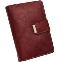 Klassische Damengeldbörse aus weichem Rindsleder mit RFID-Blocker