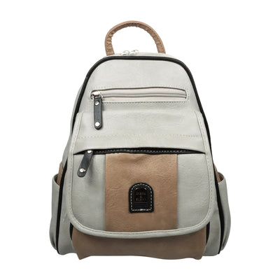 Sportlicher Damen Cityrucksack in neutralem Grau, statt Tasche