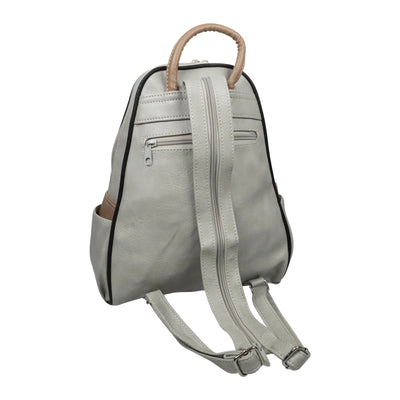 Sportlicher Damen Cityrucksack in neutralem Grau, statt Tasche