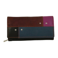 Große Damengeldbörse aus weichem Leder mit RFID-Blocker