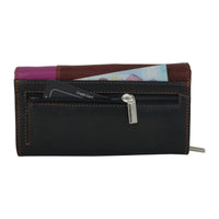 Große Damengeldbörse aus weichem Leder mit RFID-Blocker