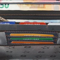 Große Damengeldbörse aus weichem Leder mit RFID-Blocker