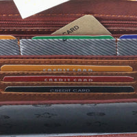 Große Damengeldbörse aus weichem Leder mit RFID-Blocker