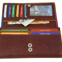 Große Damengeldbörse aus weichem Leder mit RFID-Blocker