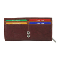 Große Damengeldbörse aus weichem Leder mit RFID-Blocker