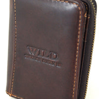 kleine Geldbörse mit Reißverschlussmünzfach, Außenfach und RFID-Blocker