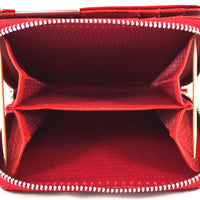 kleine Luxus-Geldbörse aus Lackleder in Krokoprägung