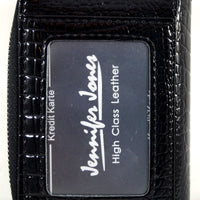 Exklusive kleine Geldbörse in Kroko-Optik, Echt Leder