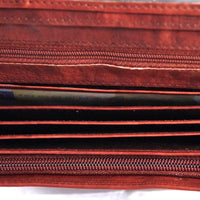 klassische Damengeldbörse aus weichem Rindsleder mit RFID-Blocker