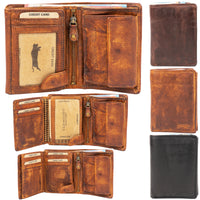 Hochwertige Waschleder-Geldbörse, extra geschmeidig