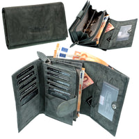 Praktische Damengeldbörse aus Rindsleder mit RFID-Blocker