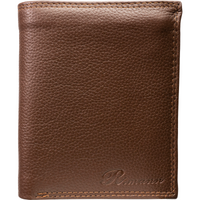 Vollledergeldbörse im Hochformat mit RFID-Blocker