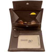 Vollledergeldbörse im Hochformat mit RFID-Blocker