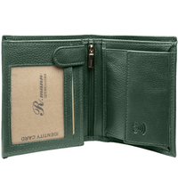 Vollledergeldbörse im Hochformat mit RFID-Blocker