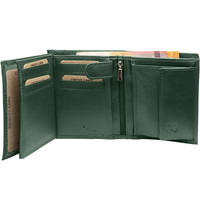 Vollledergeldbörse im Hochformat mit RFID-Blocker