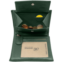 Vollledergeldbörse im Hochformat mit RFID-Blocker