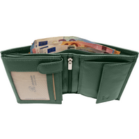 Vollledergeldbörse im Hochformat mit RFID-Blocker