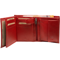 Vollledergeldbörse im Hochformat mit RFID-Blocker