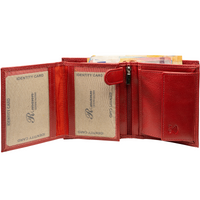 Vollledergeldbörse im Hochformat mit RFID-Blocker