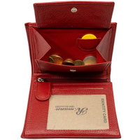 Vollledergeldbörse im Hochformat mit RFID-Blocker