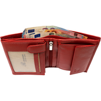 Vollledergeldbörse im Hochformat mit RFID-Blocker