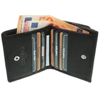 Kompakte Leder-Geldbörse mit Wiener Schachtel, extra geschmeidig